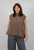 Elva Gilet in Grigio Wide Stripe
