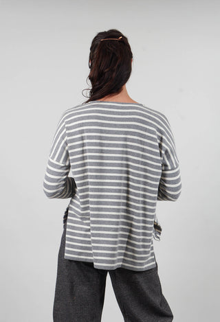 Emotiva Riga Jumper in Latte Wide Stripe