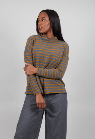 Jade Riga Jumper in Grigio Wide Stripe