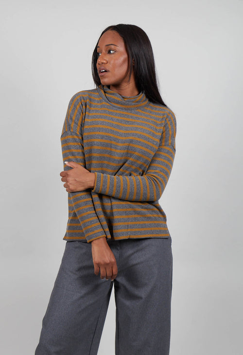 Jade Riga Jumper in Grigio Wide Stripe