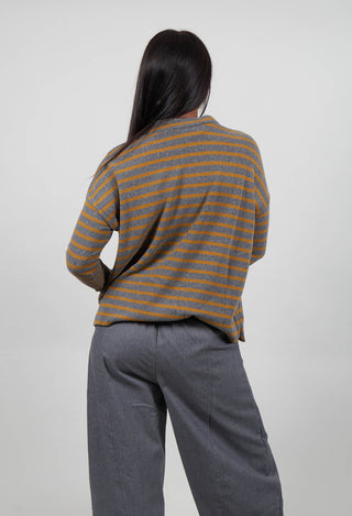 Jade Riga Jumper in Grigio Wide Stripe