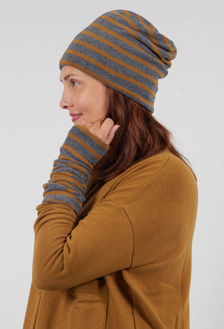 Kaki Riga Hat in Grigio Wide Stipe