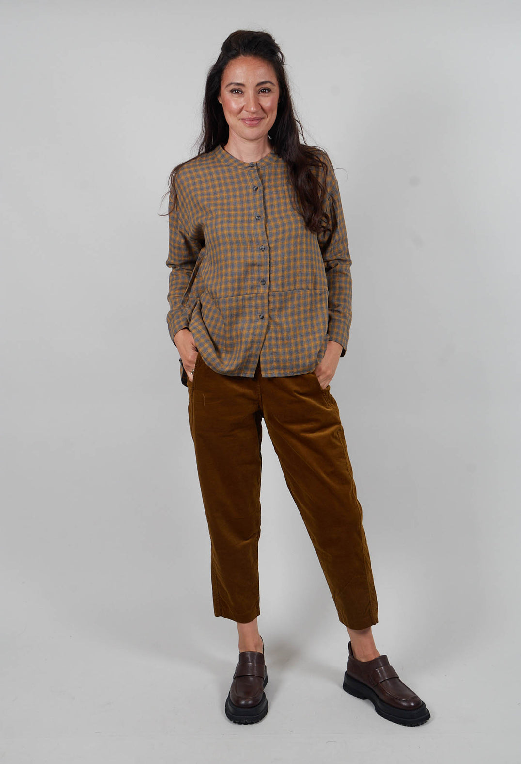 Seline S Shirt in Caramello Check