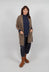 Soufle Riga Cardigan in Grigio Wide Stripe