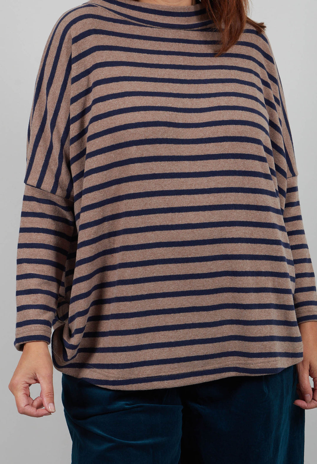 Spino Riga Jumper in Alpaca Wide Stripe