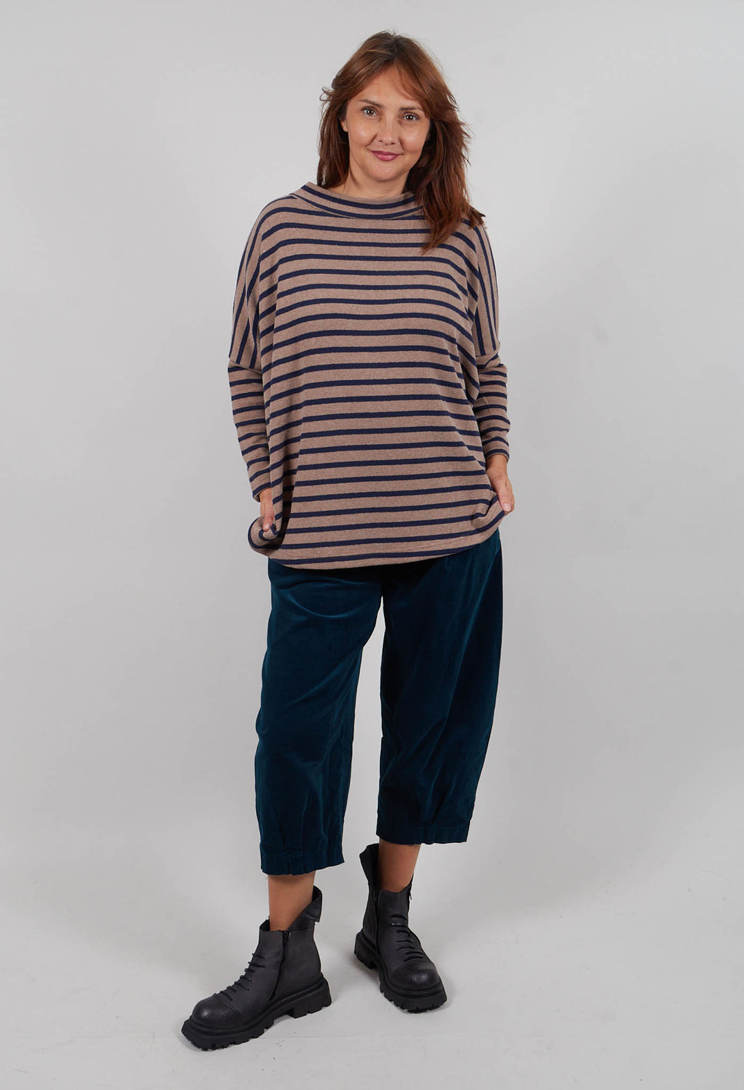 Spino Riga Jumper in Alpaca Wide Stripe