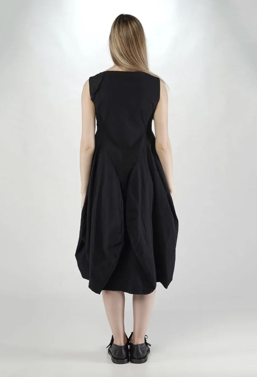 PRE-ORDER - Tulip Hem Dress in Black - 1110908