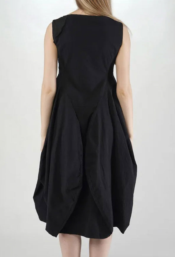 PRE-ORDER - Tulip Hem Dress in Black - 1110908