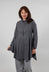 Peplum Shirt in Grey Check
