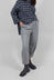 Barrel Leg Wool Trouser in Silver Gray Mel