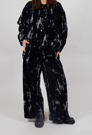 Wide Leg Trouser in Salt and Pepper
