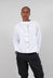 Collarless Shirt in White