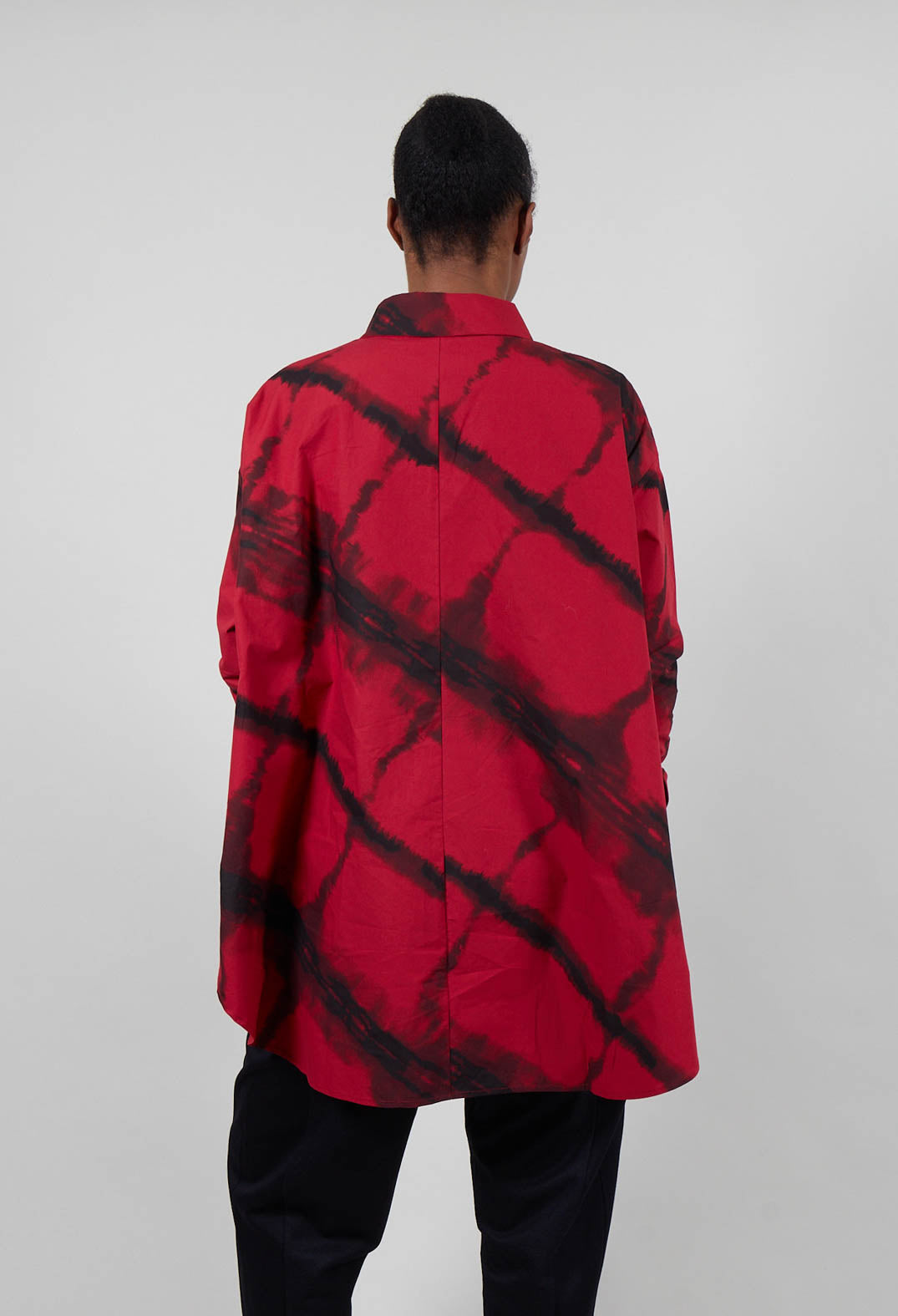 Oversized All Over Pattern Shirt in Red