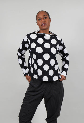 Short Dotty Jumper in Black