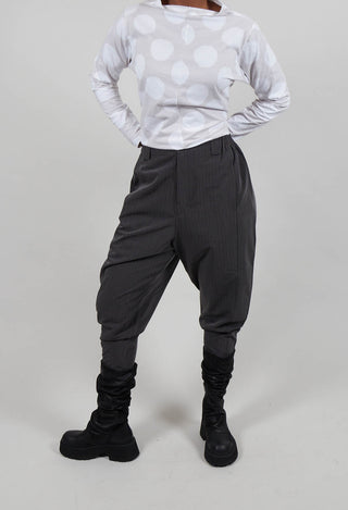 Formal Pinstripe Trouser in Grey