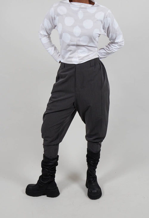 Formal Pinstripe Trouser in Grey