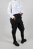 Formal Pinstripe Trouser in Black