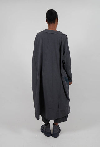 Collared Oversize Dress in Grey