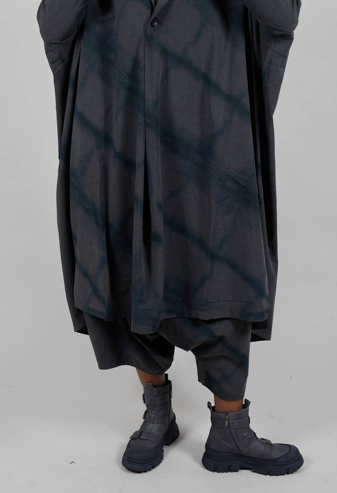 Collared Oversize Dress in Grey