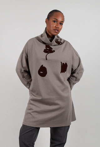 Roll Neck Longline Jumper in Green
