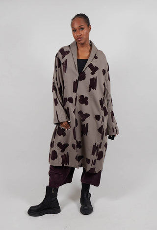 Long All Over Pattern Jacket in Green