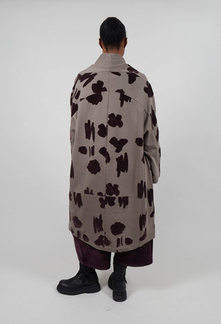 Long All Over Pattern Jacket in Green