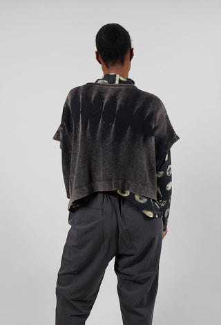 Capped Sleeve Jumper in Grey