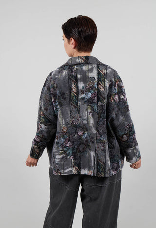Brushed Jacquard Jacket in Ash Grey