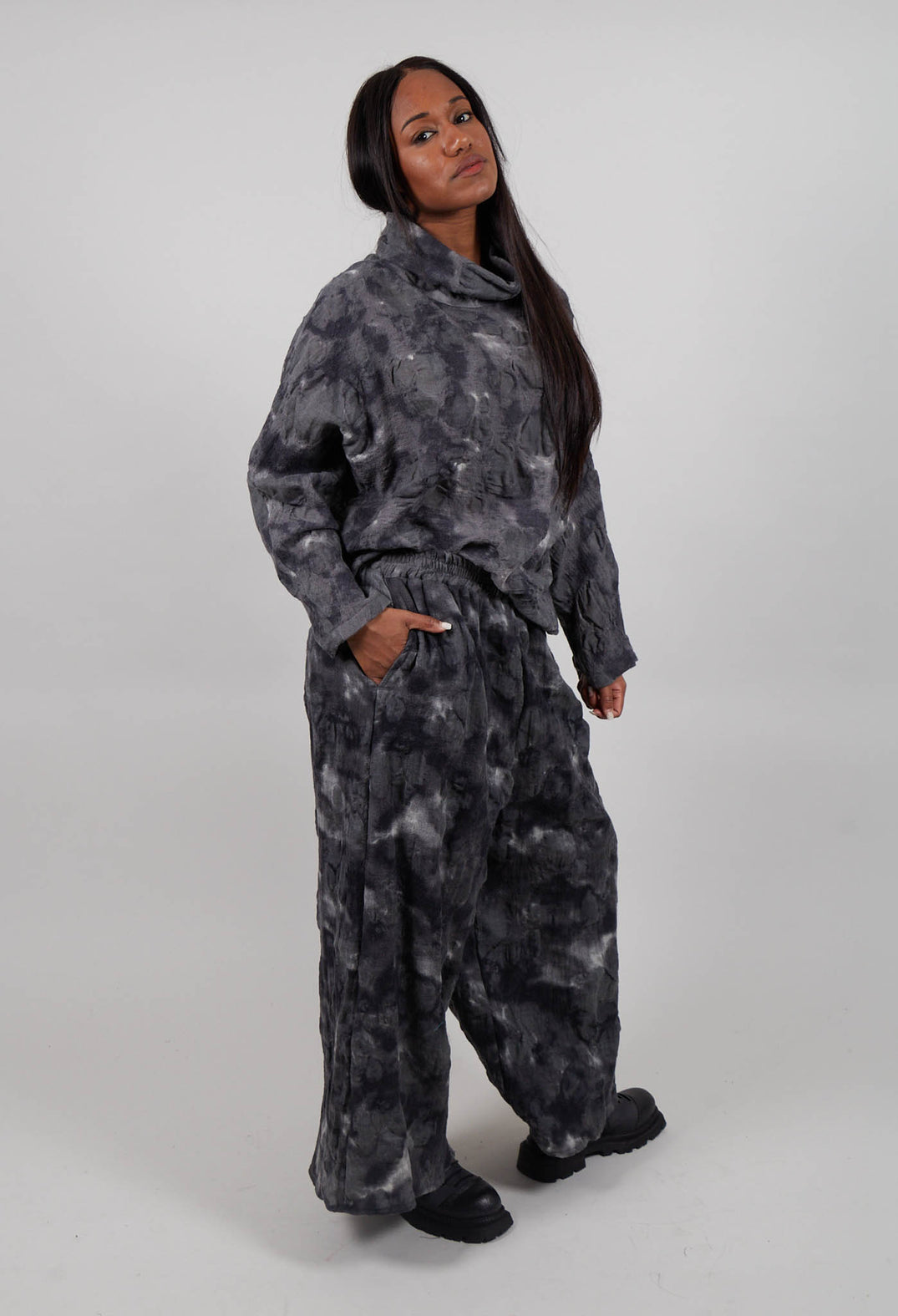 Palazzo Style Trousers in Ash Grey