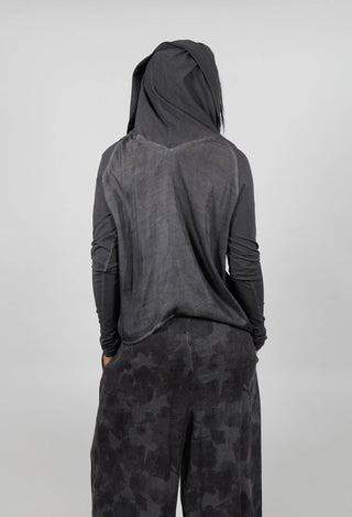 Hooded T-Shirt in Ash Grey