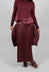 Hammered Satin Skirt in Red Amethyst