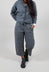 Cropped Wide Leg Trousers in Asfalto