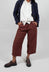 Cropped Wide Leg Trousers in Amarena
