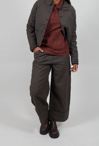 Wide Leg Trousers in Visone