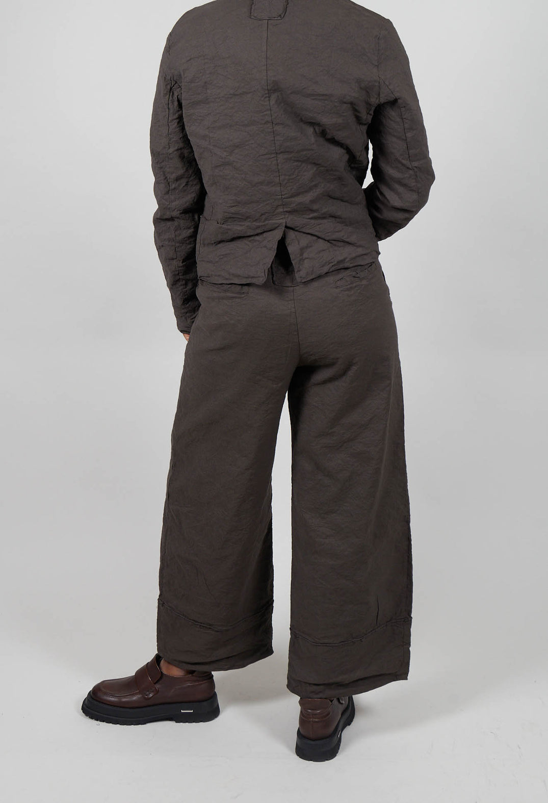 Wide Leg Trousers in Visone