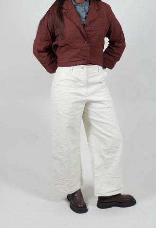 Wide Leg Trousers in Chalk