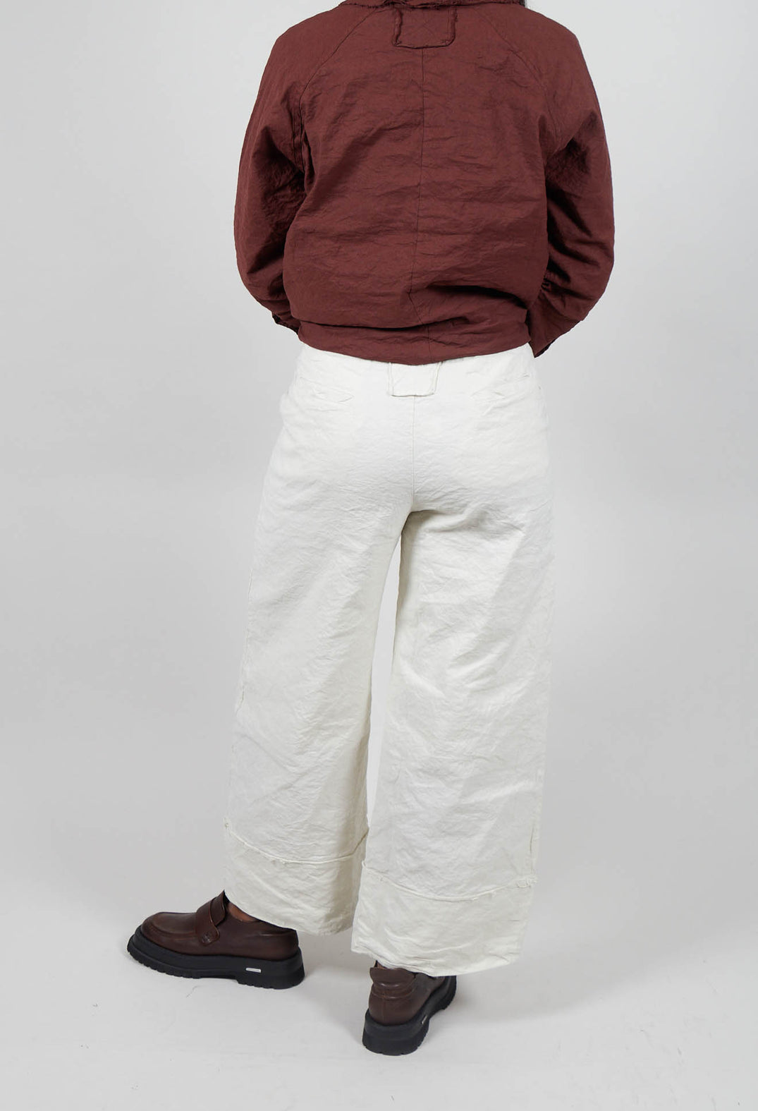 Wide Leg Trousers in Chalk