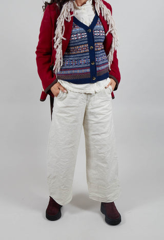 Wide Leg Trousers in Chalk