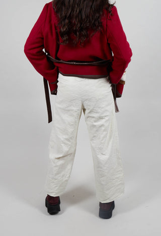 Wide Leg Trousers in Chalk