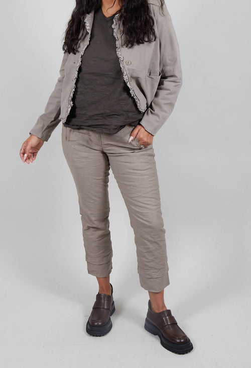 Slim Leg Trousers in Tortora