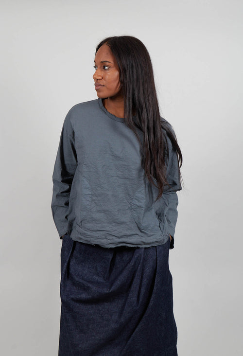 Long Sleeve Top in Asfalto