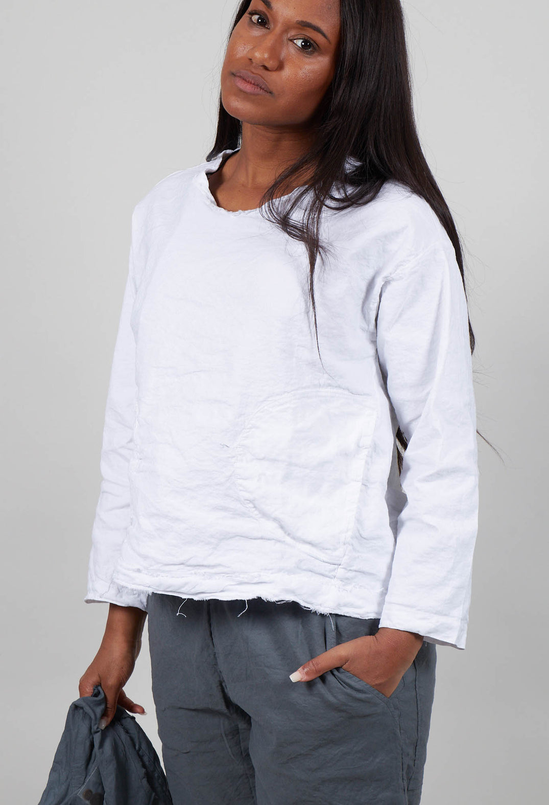Long Sleeve Top in White