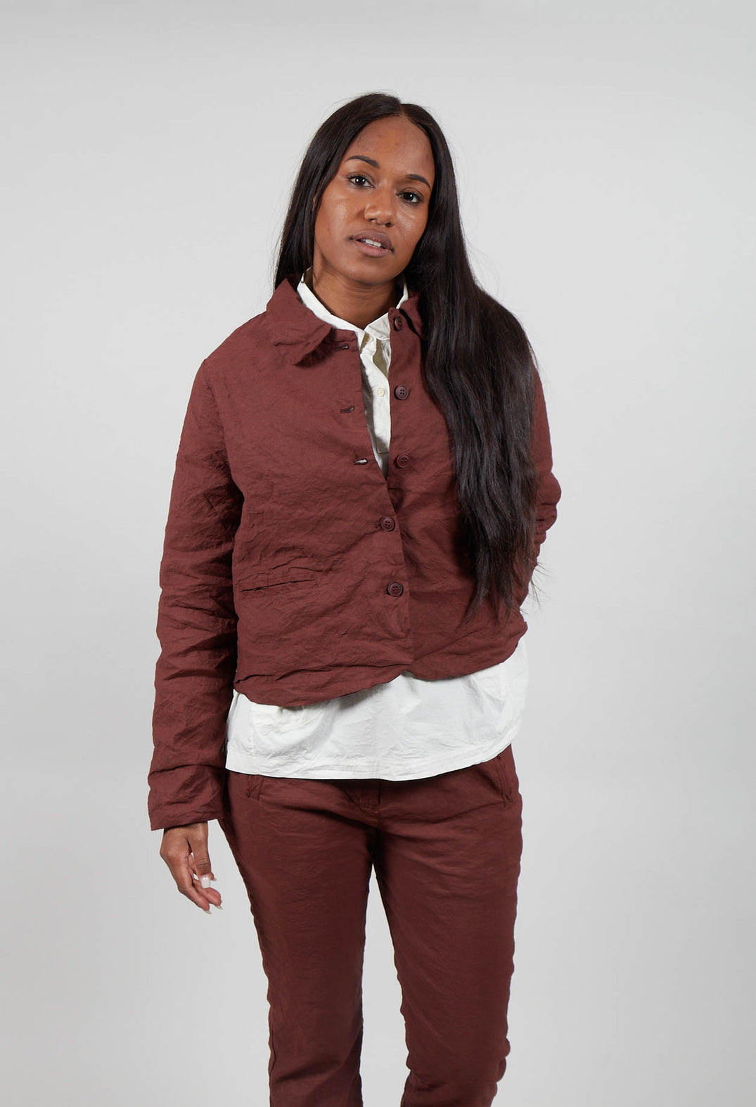 Club Collar Jacket in Amarena