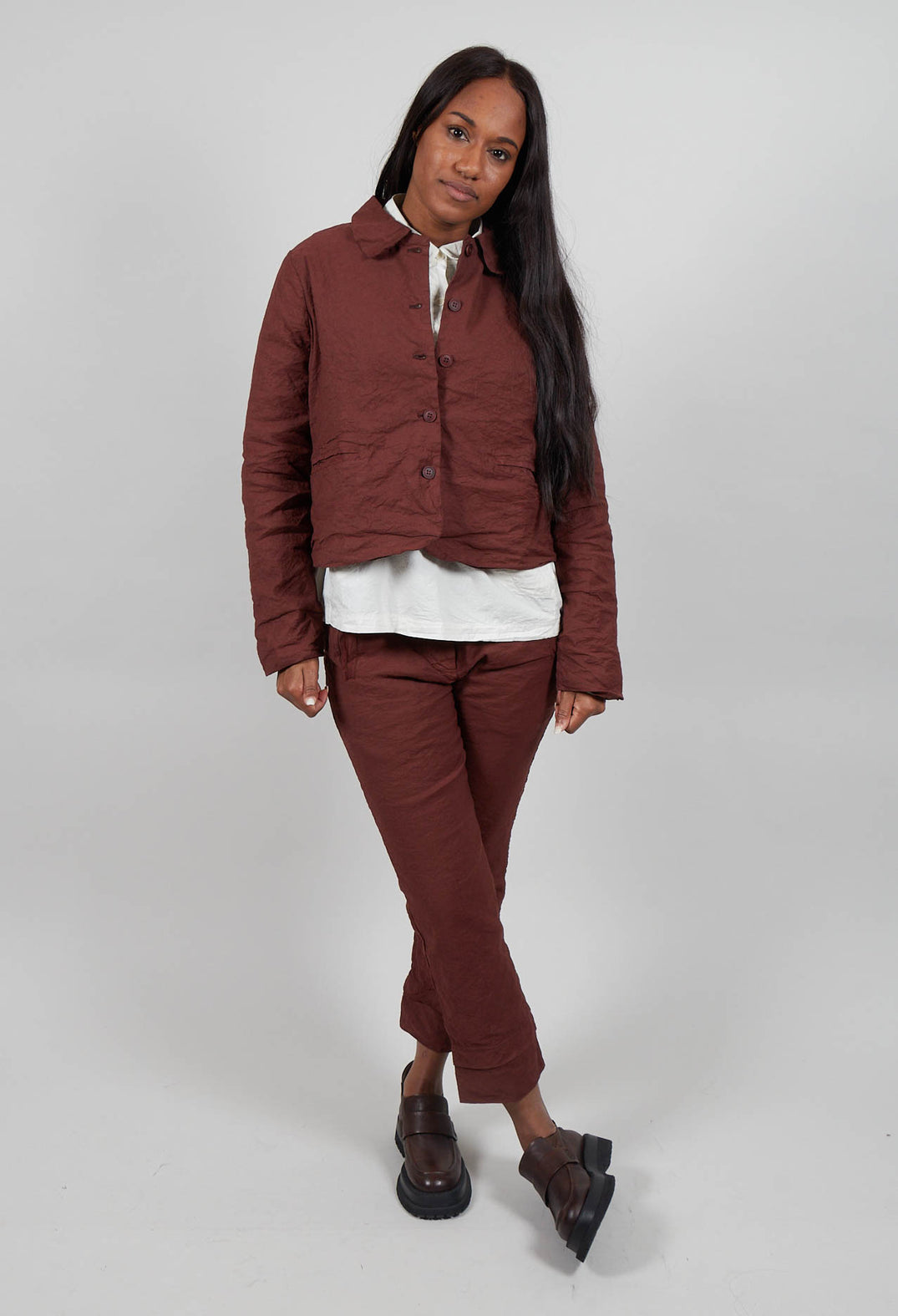 Club Collar Jacket in Amarena