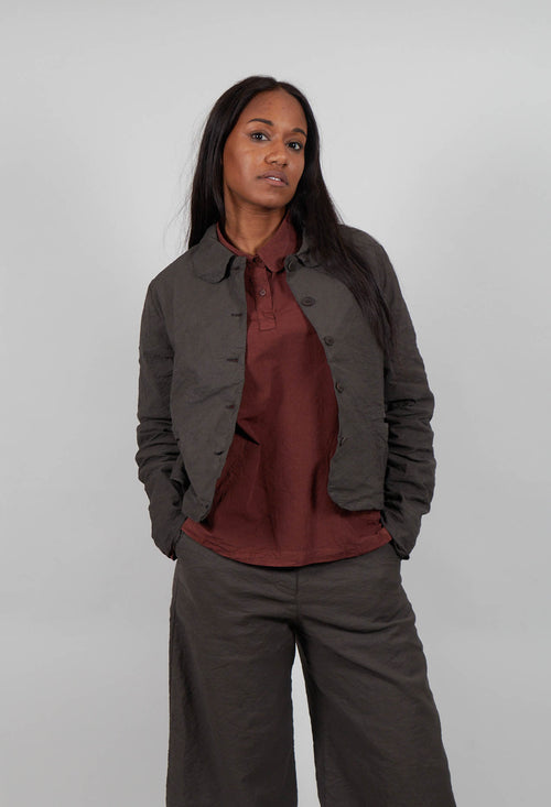 Club Collar Jacket in Visone
