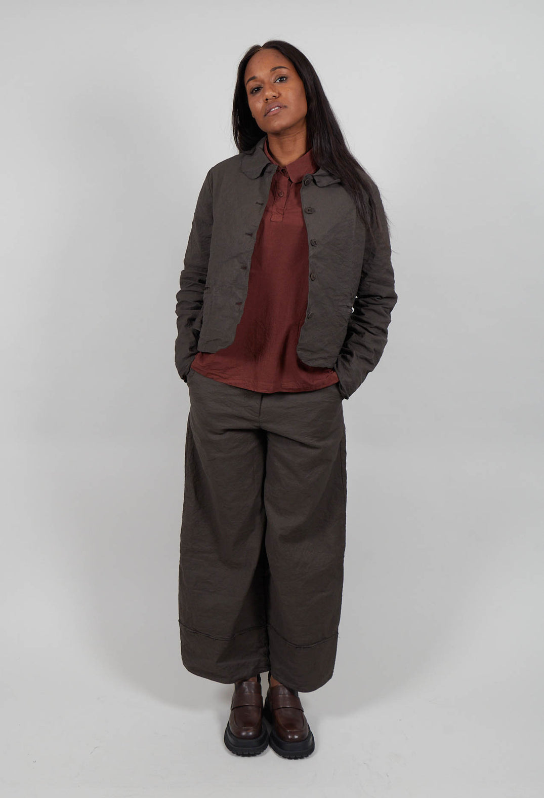 Club Collar Jacket in Visone