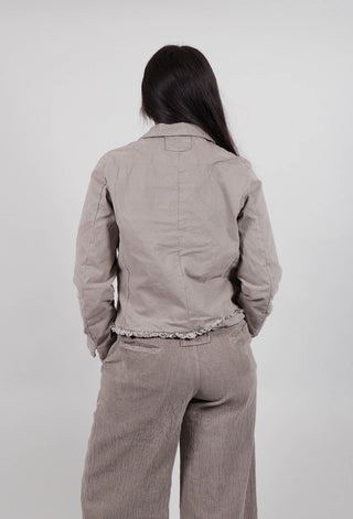 Ruffled Edge Jacket in Tortora