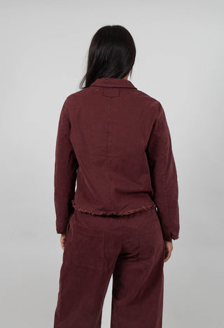 Ruffled Edge Jacket in Amarena