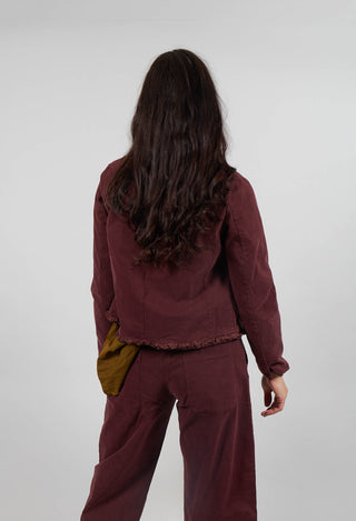 Ruffled Edge Jacket in Amarena