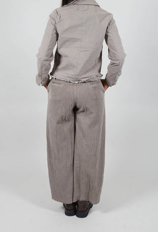 Velvet Wide Leg Trousers in Tortora